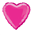 Balloon Foil 18 Heart Hot Pink Uninflated