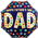 Balloon Foil 22 HAPPY Fathers Day Dad Uniflated