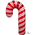 Balloon Foil 36 Xmas Candy Cane Uninflated 