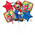 Balloon Foil Bouquet Super Mario Bros 5Pk Uninflated