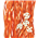 Clipped Ribbons Orange 25 Pack
