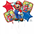 Balloon Foil Bouquet Super Mario Bros 5/Pk Uninflated