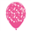 Balloons Printed Pink Ribbon Fuchsia 6pk