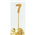 Candle #7 Long Pick Gold Glitter