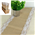 Hessian Table Runner With White Lace 2M