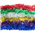 XMAS TINSEL 110MM 2M BRIGHT COLOURS 58929